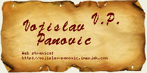 Vojislav Panović vizit kartica